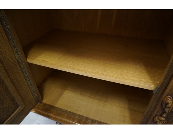 KOMODA DĘBOWA RZĘŹBIONA Z NADSTAWKĄ SZER. 245 CM