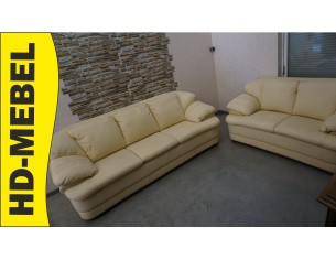 ZESTAW SKÓRA NATURALNA JASNA 3 + 2 WŁOSKI STYL