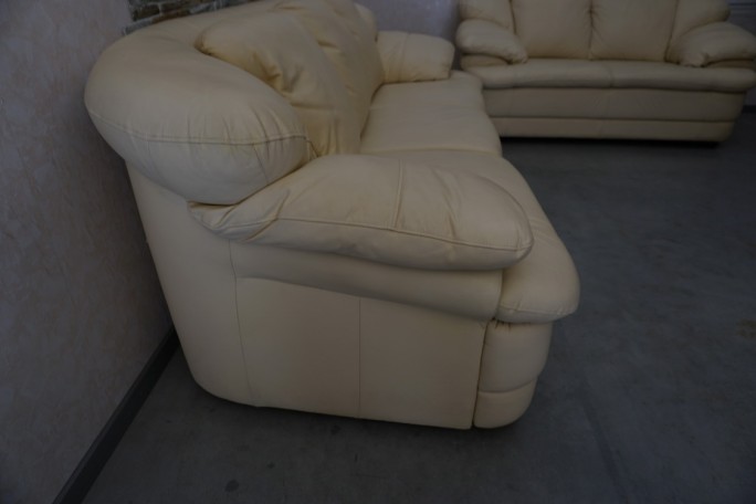 ZESTAW SKÓRA NATURALNA JASNA 3 + 2 WŁOSKI STYL