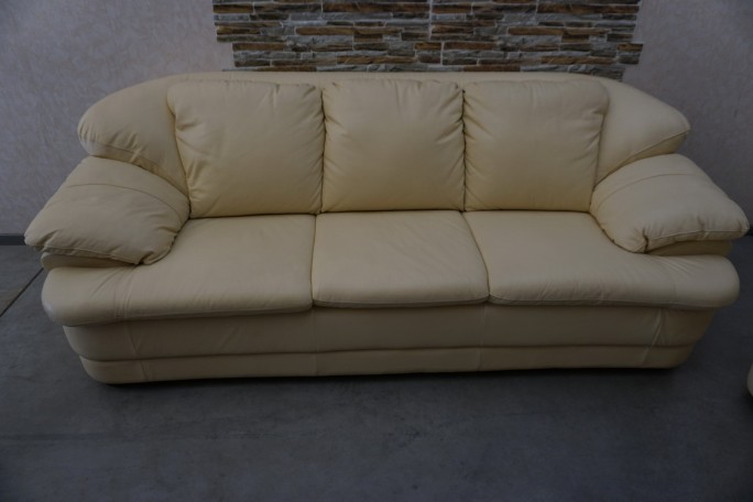 ZESTAW SKÓRA NATURALNA JASNA 3 + 2 WŁOSKI STYL