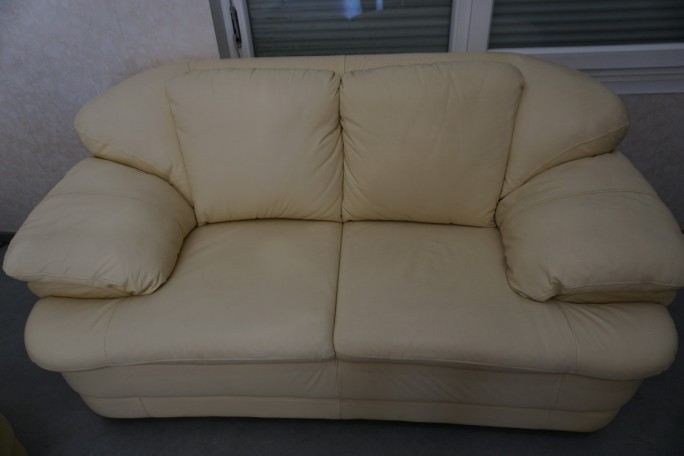 ZESTAW SKÓRA NATURALNA JASNA 3 + 2 WŁOSKI STYL