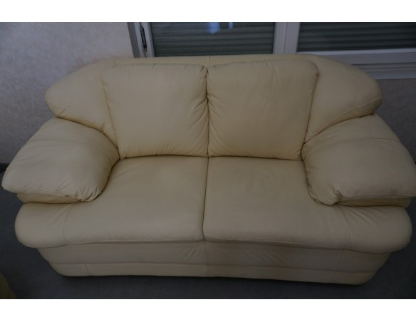 ZESTAW SKÓRA NATURALNA JASNA 3 + 2 WŁOSKI STYL