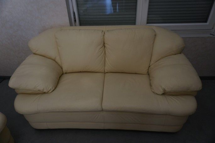 ZESTAW SKÓRA NATURALNA JASNA 3 + 2 WŁOSKI STYL