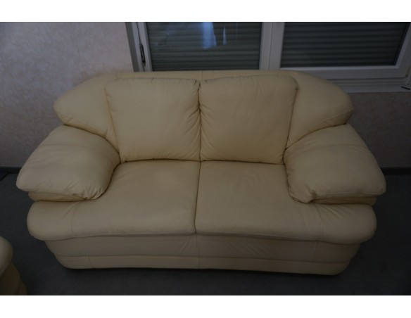 ZESTAW SKÓRA NATURALNA JASNA 3 + 2 WŁOSKI STYL