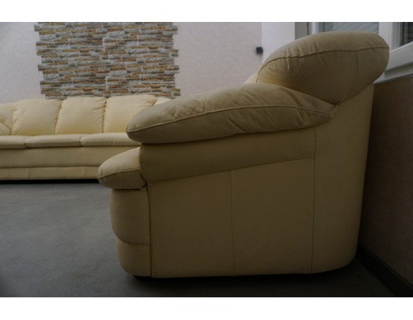 ZESTAW SKÓRA NATURALNA JASNA 3 + 2 WŁOSKI STYL