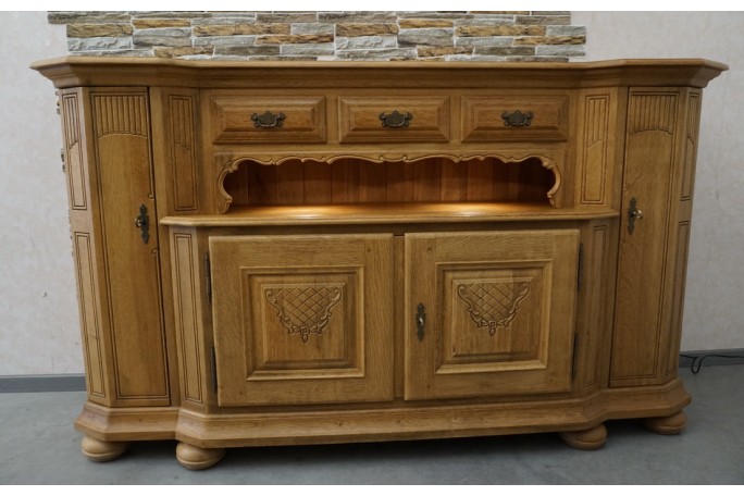 KOMODA WYSOKA Z LITEGO DĘBU PODŚWIETLANA SUPER...