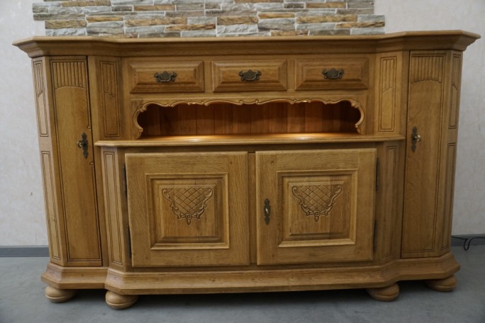 KOMODA WYSOKA Z LITEGO DĘBU PODŚWIETLANA SUPER...