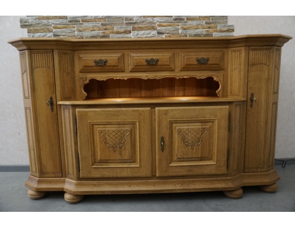 KOMODA WYSOKA Z LITEGO DĘBU PODŚWIETLANA SUPER SZER. 192 CM