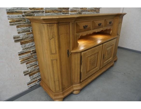 KOMODA WYSOKA Z LITEGO DĘBU PODŚWIETLANA SUPER SZER. 192 CM