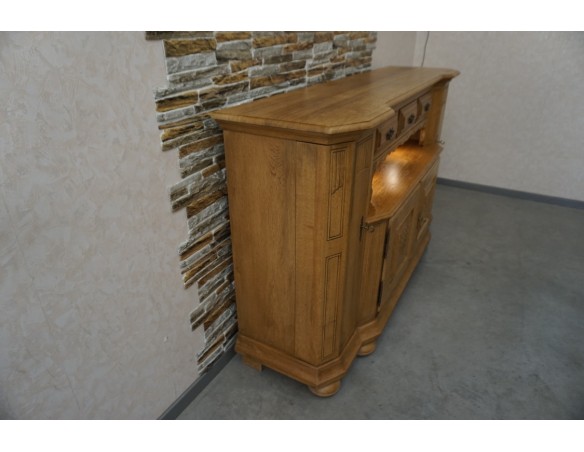 KOMODA WYSOKA Z LITEGO DĘBU PODŚWIETLANA SUPER SZER. 192 CM