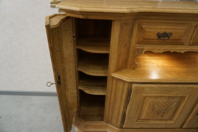 KOMODA WYSOKA Z LITEGO DĘBU PODŚWIETLANA SUPER...