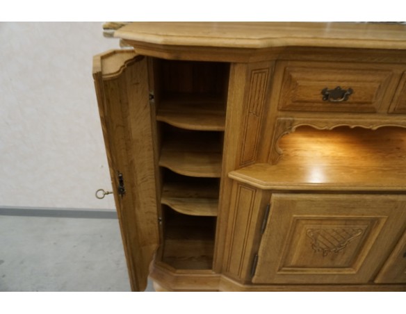 KOMODA WYSOKA Z LITEGO DĘBU PODŚWIETLANA SUPER SZER. 192 CM