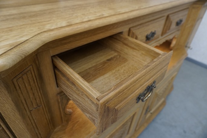 KOMODA WYSOKA Z LITEGO DĘBU PODŚWIETLANA SUPER...