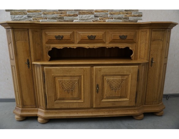 KOMODA WYSOKA Z LITEGO DĘBU PODŚWIETLANA SUPER SZER. 192 CM