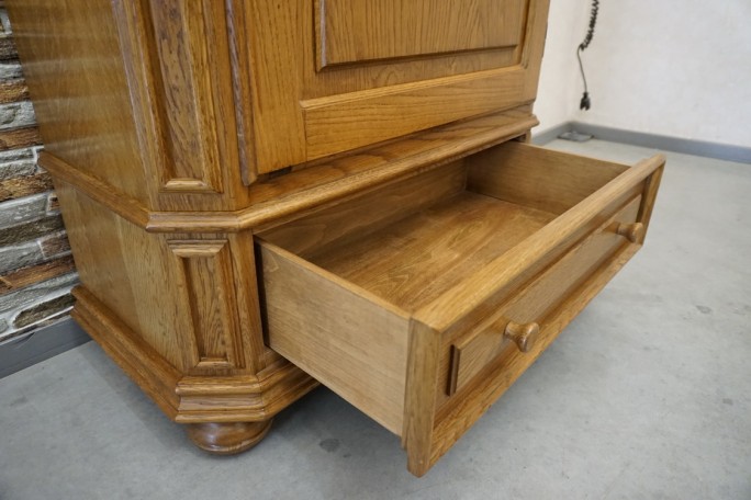 SZAFA DĘBOWA 1 DRZWIOWA + SZUFLADA , SZER. 98 CM