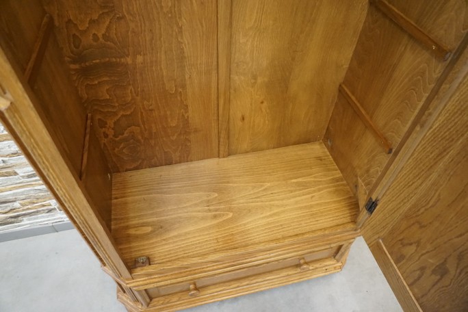 SZAFA DĘBOWA 1 DRZWIOWA + SZUFLADA , SZER. 98 CM