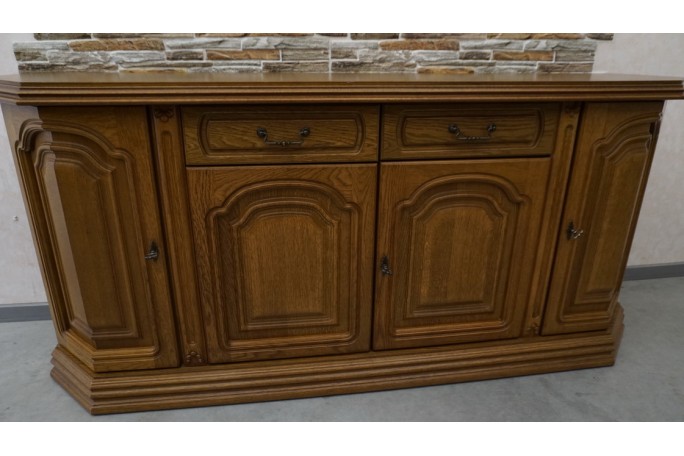 KOMODA DĘBOWA 4 DRZWIOWA SZER. 182 CM