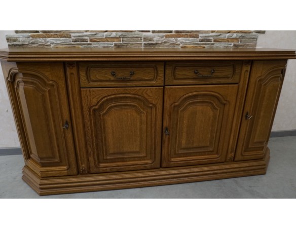 KOMODA DĘBOWA 4 DRZWIOWA SZER. 182 CM