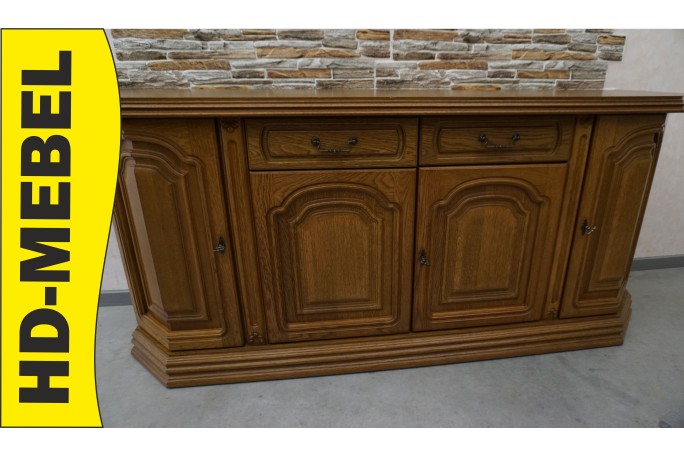 KOMODA DĘBOWA 4 DRZWIOWA SZER. 182 CM