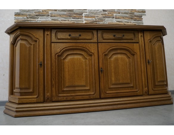 KOMODA DĘBOWA 4 DRZWIOWA SZER. 182 CM