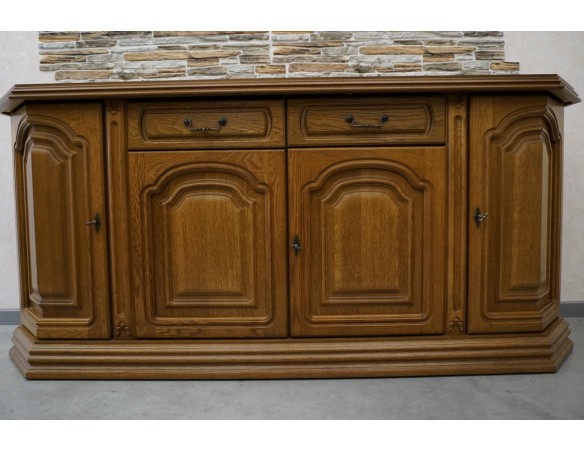 KOMODA DĘBOWA 4 DRZWIOWA SZER. 182 CM