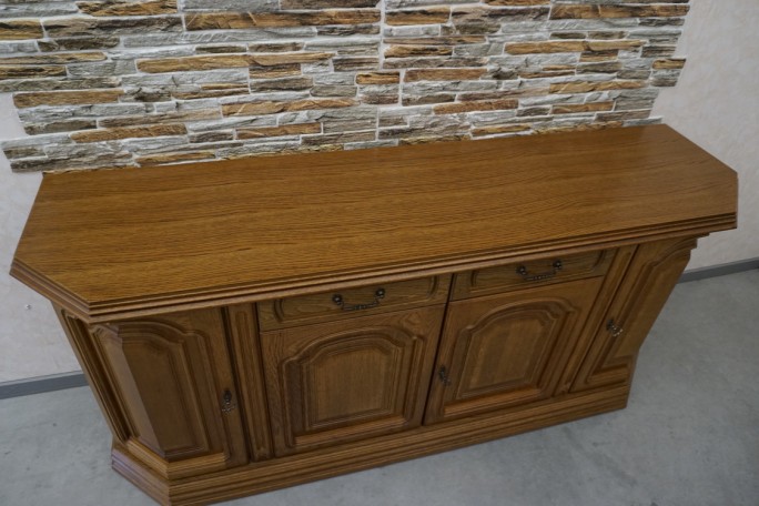 KOMODA DĘBOWA 4 DRZWIOWA SZER. 182 CM