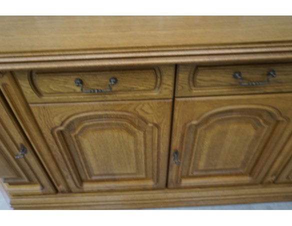 KOMODA DĘBOWA 4 DRZWIOWA SZER. 182 CM