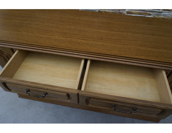 KOMODA DĘBOWA 4 DRZWIOWA SZER. 182 CM