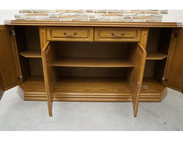 KOMODA DĘBOWA 4 DRZWIOWA SZER. 182 CM