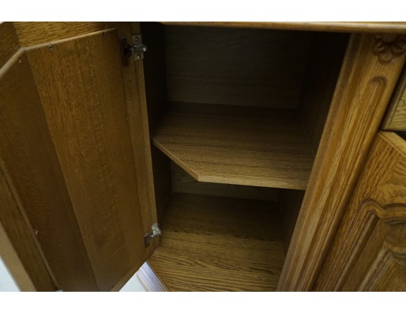 KOMODA DĘBOWA 4 DRZWIOWA SZER. 182 CM