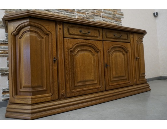 KOMODA DĘBOWA 4 DRZWIOWA SZER. 182 CM