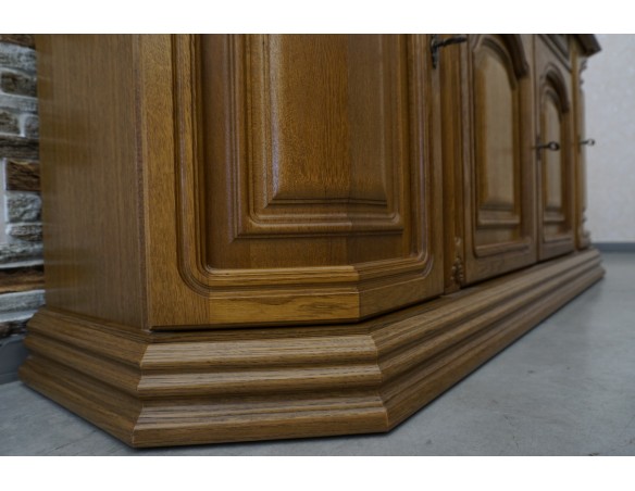 KOMODA DĘBOWA 4 DRZWIOWA SZER. 182 CM