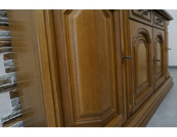 KOMODA DĘBOWA 4 DRZWIOWA SZER. 182 CM