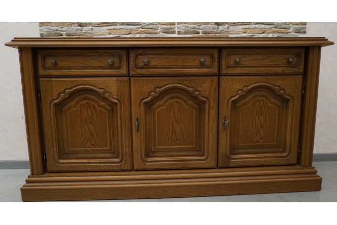 KOMODA DĘBOWA 3 DRZWIOWA SZER. 158 CM