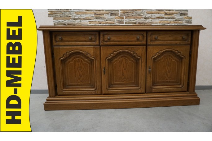 KOMODA DĘBOWA 3 DRZWIOWA SZER. 158 CM