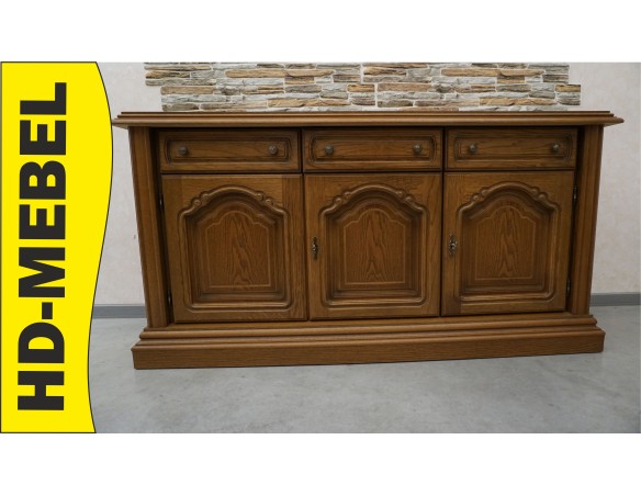 KOMODA DĘBOWA 3 DRZWIOWA SZER. 158 CM