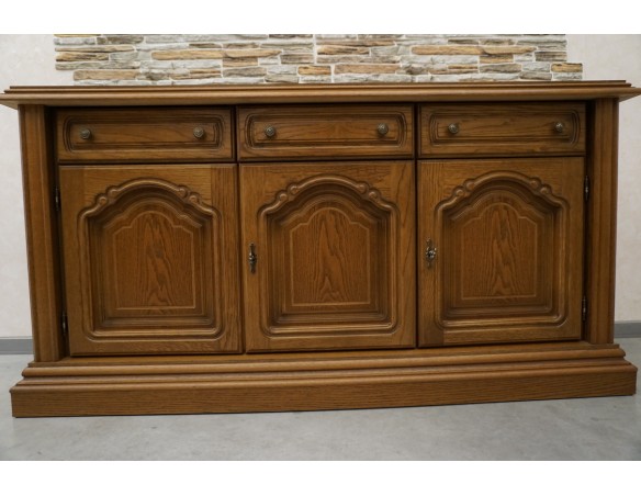 KOMODA DĘBOWA 3 DRZWIOWA SZER. 158 CM