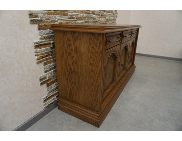 KOMODA DĘBOWA 3 DRZWIOWA SZER. 158 CM