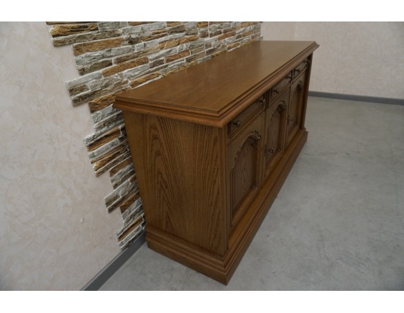 KOMODA DĘBOWA 3 DRZWIOWA SZER. 158 CM