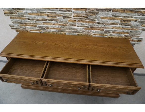 KOMODA DĘBOWA 3 DRZWIOWA SZER. 158 CM