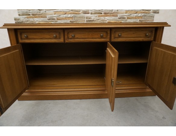 KOMODA DĘBOWA 3 DRZWIOWA SZER. 158 CM