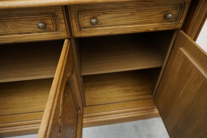 KOMODA DĘBOWA 3 DRZWIOWA SZER. 158 CM