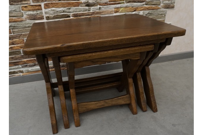 STOLIKI KWIETNIKI SIEDZISKA STOŁKI LITY DĄB 3w1...