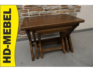 STOLIKI KWIETNIKI SIEDZISKA STOŁKI LITY DĄB 3w1 LITY DĄB