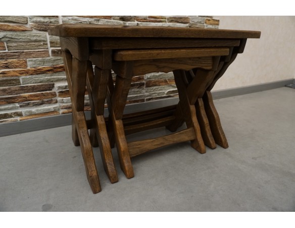 STOLIKI KWIETNIKI SIEDZISKA STOŁKI LITY DĄB 3w1 LITY DĄB