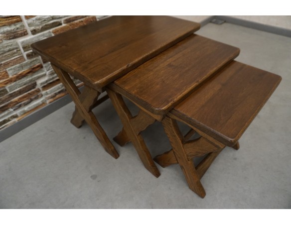 STOLIKI KWIETNIKI SIEDZISKA STOŁKI LITY DĄB 3w1 LITY DĄB