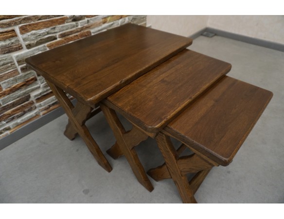 STOLIKI KWIETNIKI SIEDZISKA STOŁKI LITY DĄB 3w1 LITY DĄB