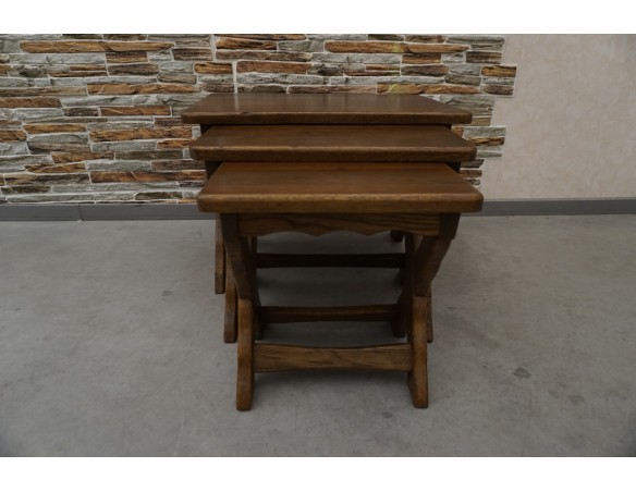 STOLIKI KWIETNIKI SIEDZISKA STOŁKI LITY DĄB 3w1 LITY DĄB