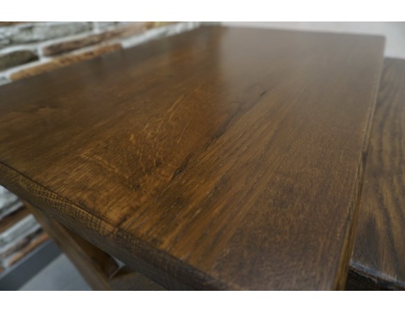 STOLIKI KWIETNIKI SIEDZISKA STOŁKI LITY DĄB 3w1 LITY DĄB