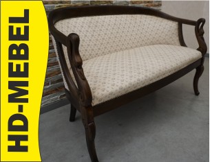 SOFA SIEDZISKO MAŁA STYLOWA ORZECHOWA DO POCZEKALNI /...